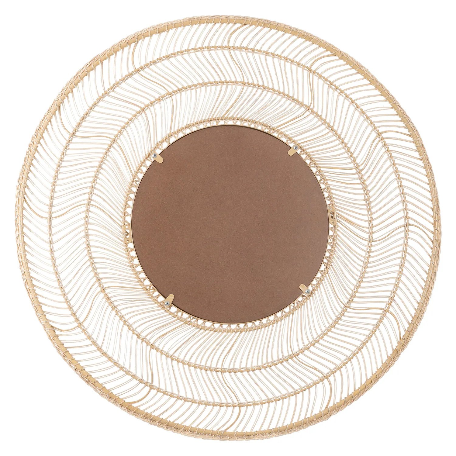 Round Rattan Wall Mirror - Image 4