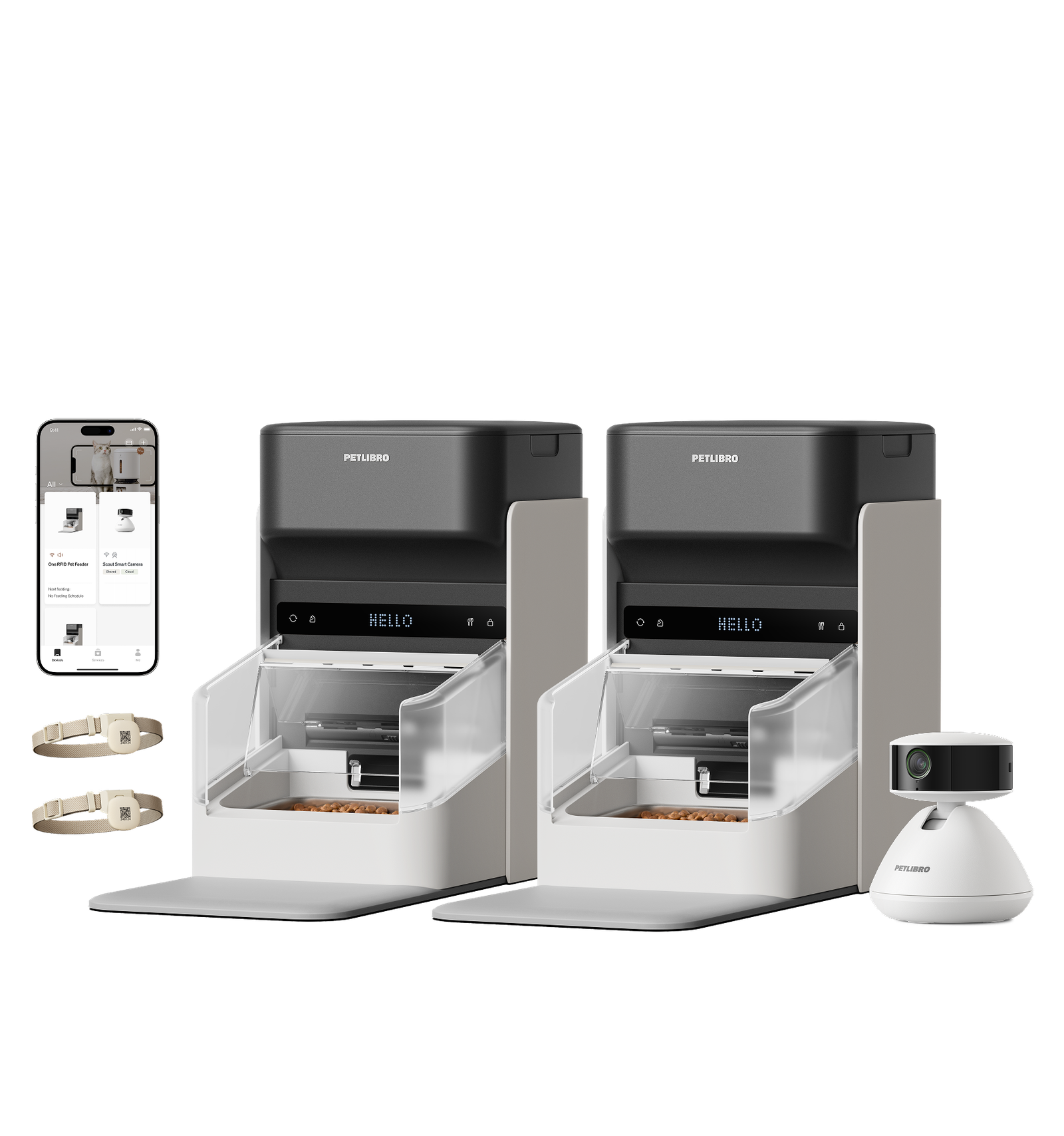 One RFID Pet Feeder Set & Scout Smart Camera